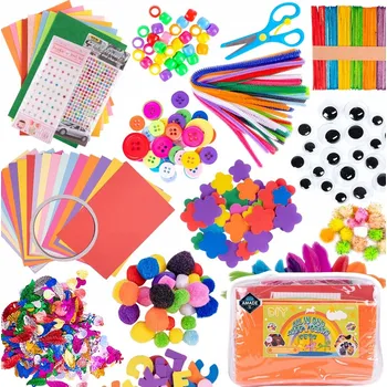 Výtvarná sada VELKÁ KREATIVNÍ SADA PRO DĚTI - VÝTVARNÁ, UMĚLECKÁ, RUČNÍ PRÁCE, 1120 DÍLŮ