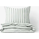 Bavlněné povlečení - Šalvějově zelené proužky 140 x 220 a 70 x 90 cm