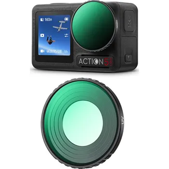 K&F DJI Osmo Action 4/Osmo Action 5 PRO UV,high-definition lens, anti-reflective green coating on