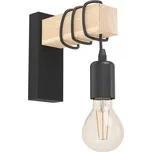 Nástěnné svítidlo v černé a přírodní barvě TOWNSHEND – EGLO ID_1724720