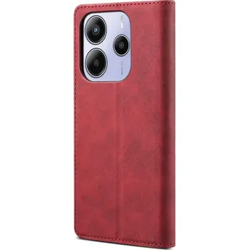 Pouzdro na mobilní telefon Lenuo Leather flipové pouzdro pro Xiaomi Redmi Note 14 5G červená