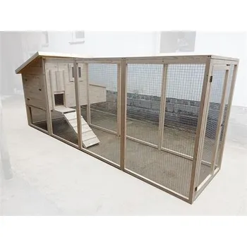 kurník Zateplený kurník pro 8 - 10 slepic s výběhem 105x415x180 cm