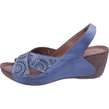 Dámské sandále KARYOKA Boty Iber 535 modré dámské letní kožené sandály Velikost: 39