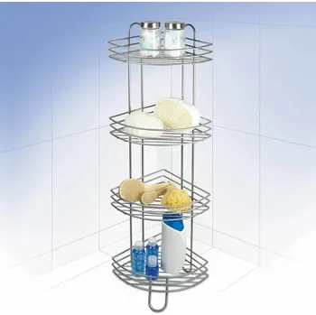 Koupelnový nábytek Koupelnová polica 4-úrovňová pod sprchu kovová RAYEN