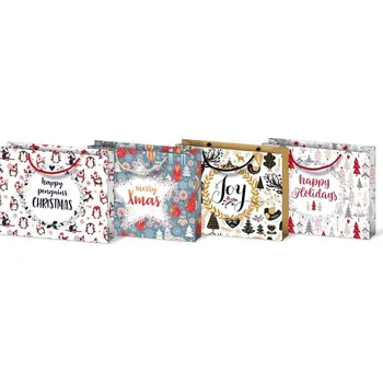 Vánoční taška dárková V13 325 x 265 x 135 mm, mix motivů