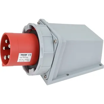 Elektrická zásuvka Tracon TICS-535 Nástěnná průmyslová přívodka 63A, 400V, 3P+N+E, 6h, IP67 (Tracon TICS-535)