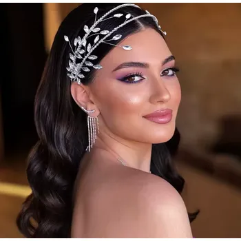 Čelenka B-TOP Čelenka do vlasů s krystaly - postříbřená