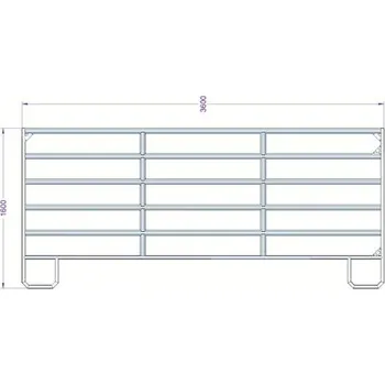 Panel ohradní TEXAS pozink, 6 příček, výška 1,6 m, řetízek, délka 3,6 m - 20 ks