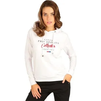 Jezdecká mikina Dámská mikina Litex, s potiskem - bílá, vel. M