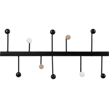 Věšák Černý kovový nástěnný věšák – Ixia ID_1716568