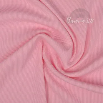 Náplet žebrovaný, Baby růžová Premium (E) (Žebrovaný náplet)