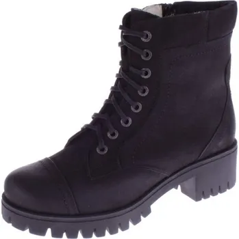 Dámské kozačky OBUV JANA ČR Boty JANA 272 černé dámské kožené zimní polokozačky Velikost: 37