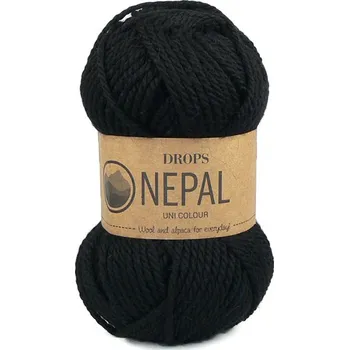 Příze Příze DROPS Nepal uni colour 8903 - černá