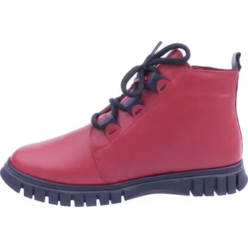 Dámské polobotky MAGO 24410 červené dámské kožené kotníkové Velikost: 39