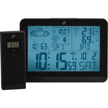 Meteostanice AURIOL® Bezdrátová meteostanice s podsvíceným displejem černá