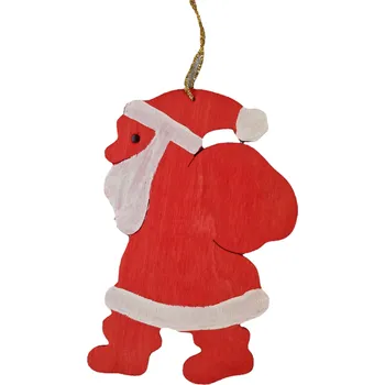 Vánoční dekorace Drewal Dřevěná závěsná dekorace, výřez Santa Claus