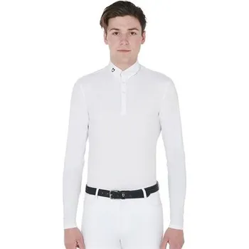 Jezdecké oblečení Pánská závodní košile Equestro Nestor, bílá - vel. XL