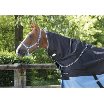 Deka pro koně Náhradní nepromokavý díl na krk Ekkia, nezateplený, modrý - vel. Full