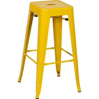 Barová židle Žluté kovové barové stoličky v sadě 2 ks (výška sedáku 76,5 cm) – Ixia ID_1716406
