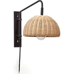Nástěnné svítidlo v černo-přírodní barvě ø 23 cm Damila – Kave Home ID_1603306