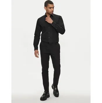 Pánská košile Hugo Košile Valerio 50519812 Černá Modern Fit 38