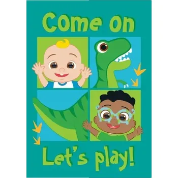 Dětská deka Dětská fleecová deka deka COCOMELON dinosaurus 100x150 cm