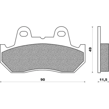 Brzdová destička brzdové destičky (organická směs) NEWFREN (2 ks v balení) M522-102