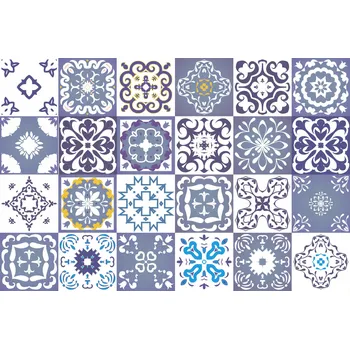 Obraz Nálepky na zeď imitace dlaždic / obkladaček 15x15cm