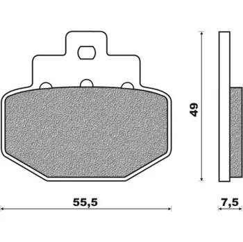 Brzdová destička brzdové destičky, NEWFREN (směs SCOOTER ELITE ORGANIC) 2 ks v balení M502-906