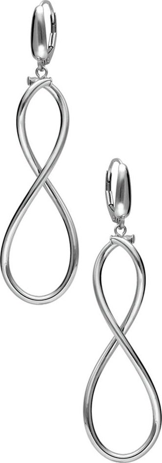 Zlaton Náušnice bílé zlato nekonečno visací 6.5cm 3.35g 000182210242