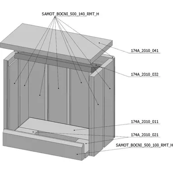 Krbová vložka Romotop Šamotová komora komplet