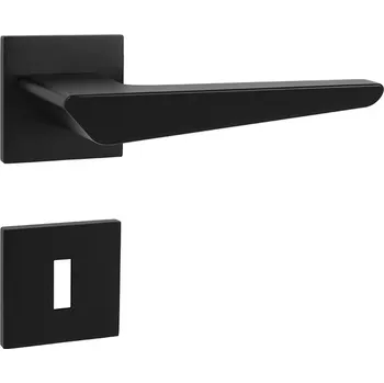 Dveřní kování TI - TIGA - HR 4154Q 5S rozety BBQ, klika/klika BS - Černá matná (153)