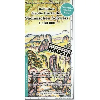 Große Karte der Sächsischen Schweiz 1:30 000 - Böhm, Rolf