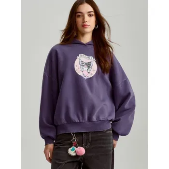 Dámská móda Mikina s&nbsp;kapucí a&nbsp;potiskem Kuromi - XS - House - nachový - 421EP-45X