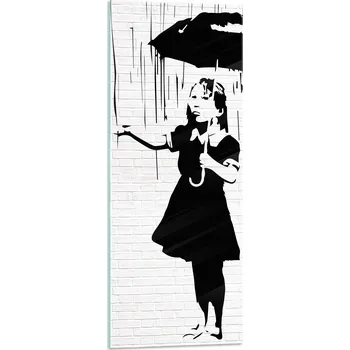 Obraz Obraz na skle SKLENĚNÝ UMĚNÍ Banksy moderní 125x50