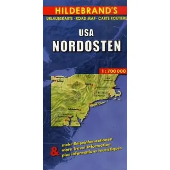 Hildebrand's Urlaubskarte USA Nordosten. USA Northeast. Etats-Unis Nord-Est