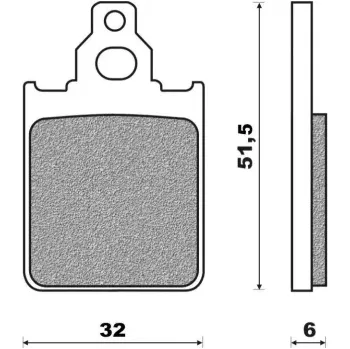 Brzdová destička brzdové destičky (směs SCOOTER ELITE ORGANIC) NEWFREN (2 ks v balení) M502-667