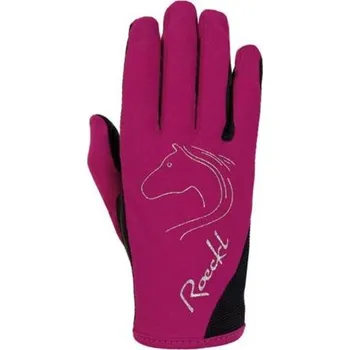 Jezdecké rukavice Dětské jezdecké rukavice Roeckl Tryon - růžové, vel. 4