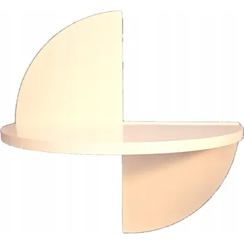 police Nástěnná police kulatá ve tvaru kruhu/půlkruhu do obýváku/pokoje