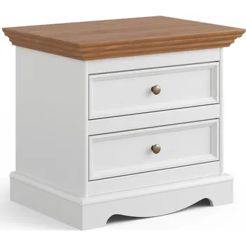Noční stolek Noční stolek LUNO bílá/dub