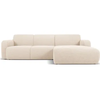 Pohovka Béžová rohová pohovka z textilie bouclé (pravý roh) Molino – Micadoni Home ID_1601538