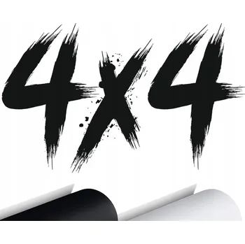 Samolepicí dekorace na vozidlo NÁLEPKA na auto 4X4 OFF ROAD 4WD 15x9 cm