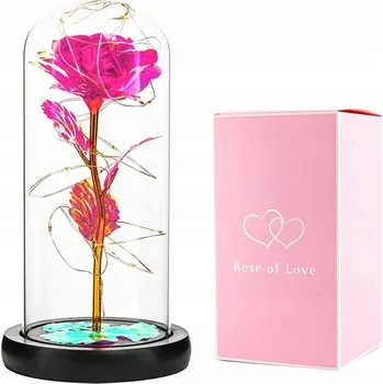 umělá květina Umělý květ Růže dárek Led, jedinečné dárky pro růžové červené teplé světlo