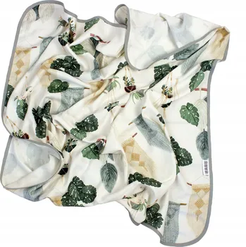 Zavinovačka Bambusová Zavinovačka 75x100 cm Makramé a Monstera