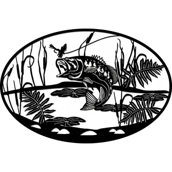 Obraz Rybářská dekorace Ryba - 3D panel na zeď, 50 x 35 cm