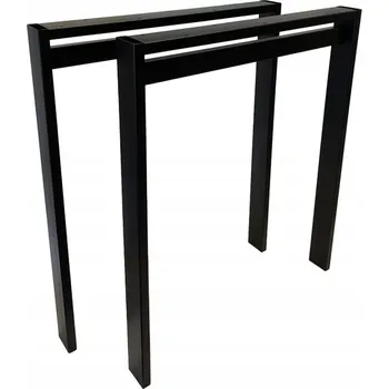 Kovové nohy U pro stůl Loft Industrial černé 70x72 cm Profil 7x3 cm 2 ks