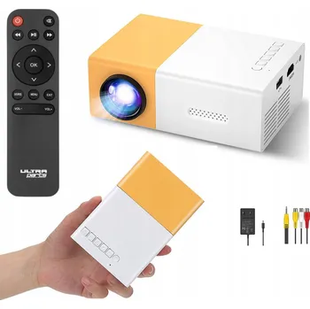 Projekční technika MINI PŘENOSNÝ PROJEKTOR USB Vestavěný reproduktor + dálkové ovládání SUPER OBRAZ!