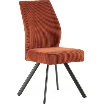 Jídelní židle Oranžové manšestrové jídelní židle v sadě 2 ks Anibal – Marckeric ID_1721096