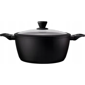 Hrnec Hrnec s poklicí Stone Design Black 28 cm 6,7 l