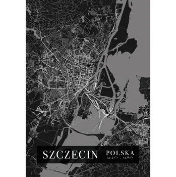 Obraz Plakát Štětín Mapa města bez rámu 42 x 59,4 cm